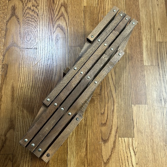 Vintage MCM style accordian collapsible wine rack, 14 bottles - Picture 7 of 7